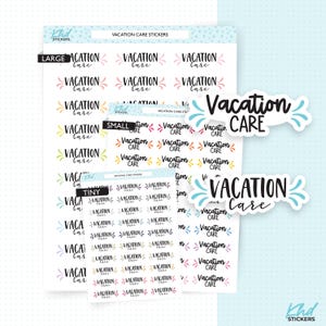 Stickers pour agenda de vacances, trois tailles, y compris une minuscule, amovibles