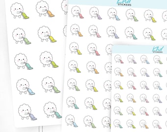 Scallop Vacuuming Planner Stickers
