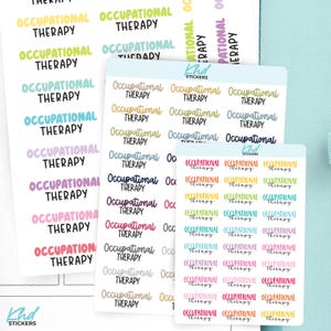 Occupational Therapy Planner Stickers, 3 Sizes with Tiny, Small, and Large, Removable