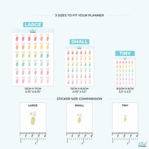 Decorative Flower Vase Planner Stickers, 3 Sizes, Removable-KHDStickers-