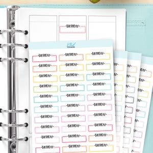 Birthday Boxes Stickers, Planner Stickers, Removable