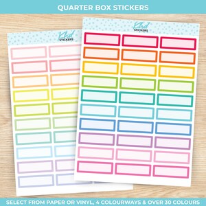 Quarter Box Aufkleber, Planer Sticker