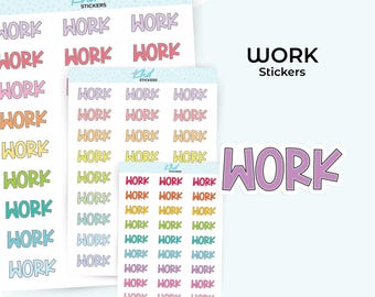 Work Planner Stickers, Block Script, 3 Sizes, Removable