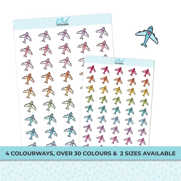 Plane Flight Icons Stickers - Planner Stickers - Removable