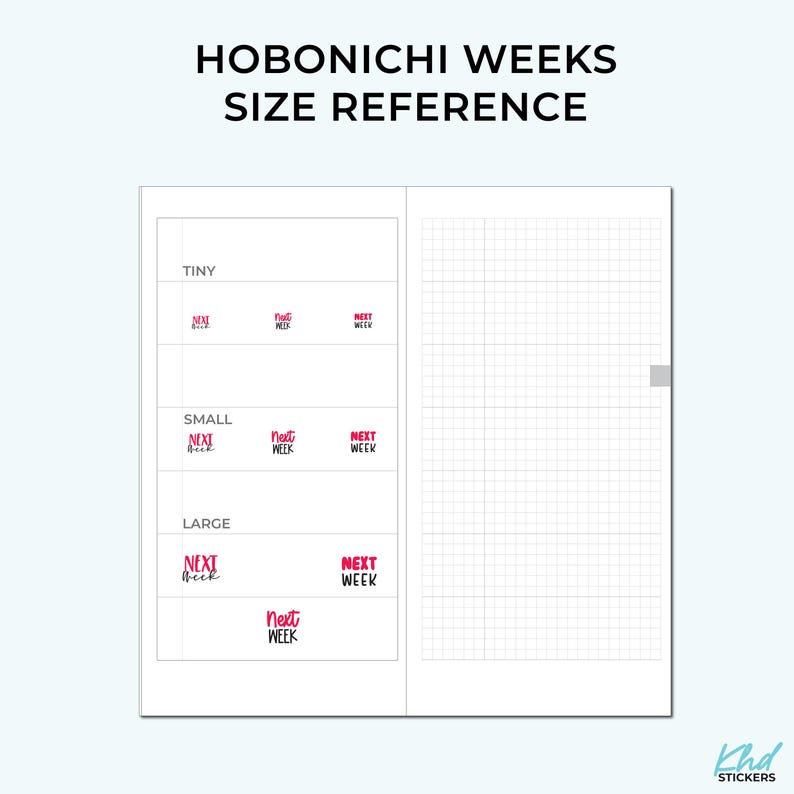 Next Week Planner Stickers, 3 Sizes with Tiny, Small, and Large, Removable-KHDStickers-