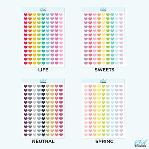Tiny Heart Planner Stickers: Removable Matte Vinyl, 3 Sizes-KHDStickers-