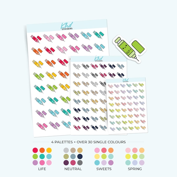 glp 1 stickers GLP-1 Icons Planner Stickers, Premium Removable Stickers