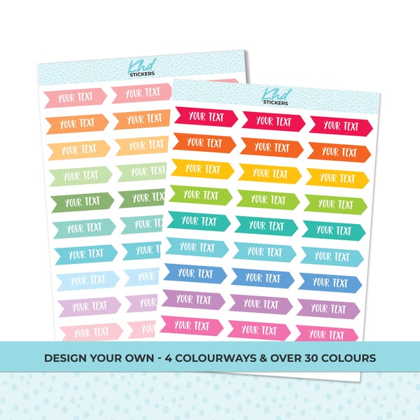 Design Your Own, Arrow Flag Stickers, Planner Stickers, Removable