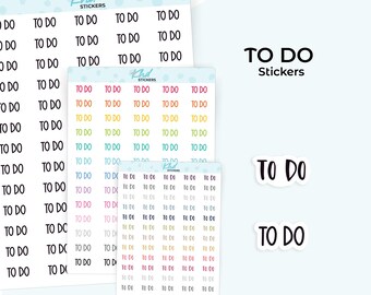 Stickers To Do Planner : vinyle mat amovible, police de caractères