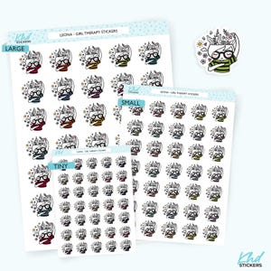 Planner Girl Therapy and Care Stickers, Planner Stickers, Removable