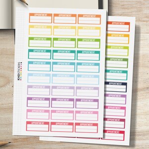 Appointment Stickers Planner Stickers Repositionable Matte Vinyl to suit all planners