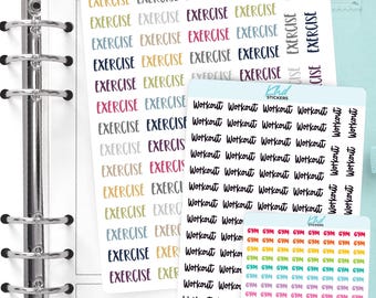 Exercise, Workout & Gym Planner Stickers