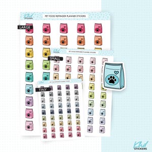 Planificateur de rappels de nourriture pour animaux de compagnie, trois tailles, y compris une petite, amovibles