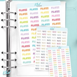 Pilates-plannerstickers, 3 maten: klein, klein en groot, verwijderbaar