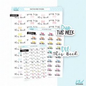 Stickers pour agenda, livraison gratuite, 3 tailles dont une minuscule, amovibles