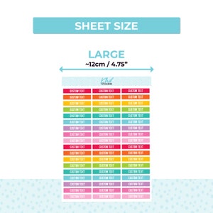 14 Sizes, Custom Header Stickers, Planner Stickers, Removable image 3