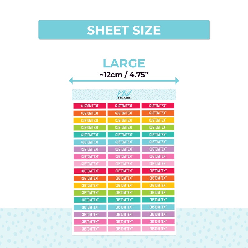 14 Sizes, Custom Header Stickers, Planner Stickers, Removable image 3