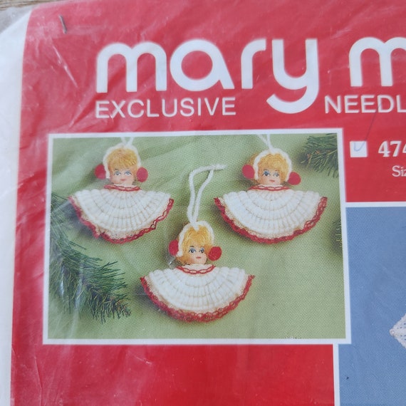 Vintage Christmas Ornament Making Kit, Lady Carolers Set of 6, DIY, Mary Maxim Exclusive Needlework and Crafts, 1970s, Made in Canada