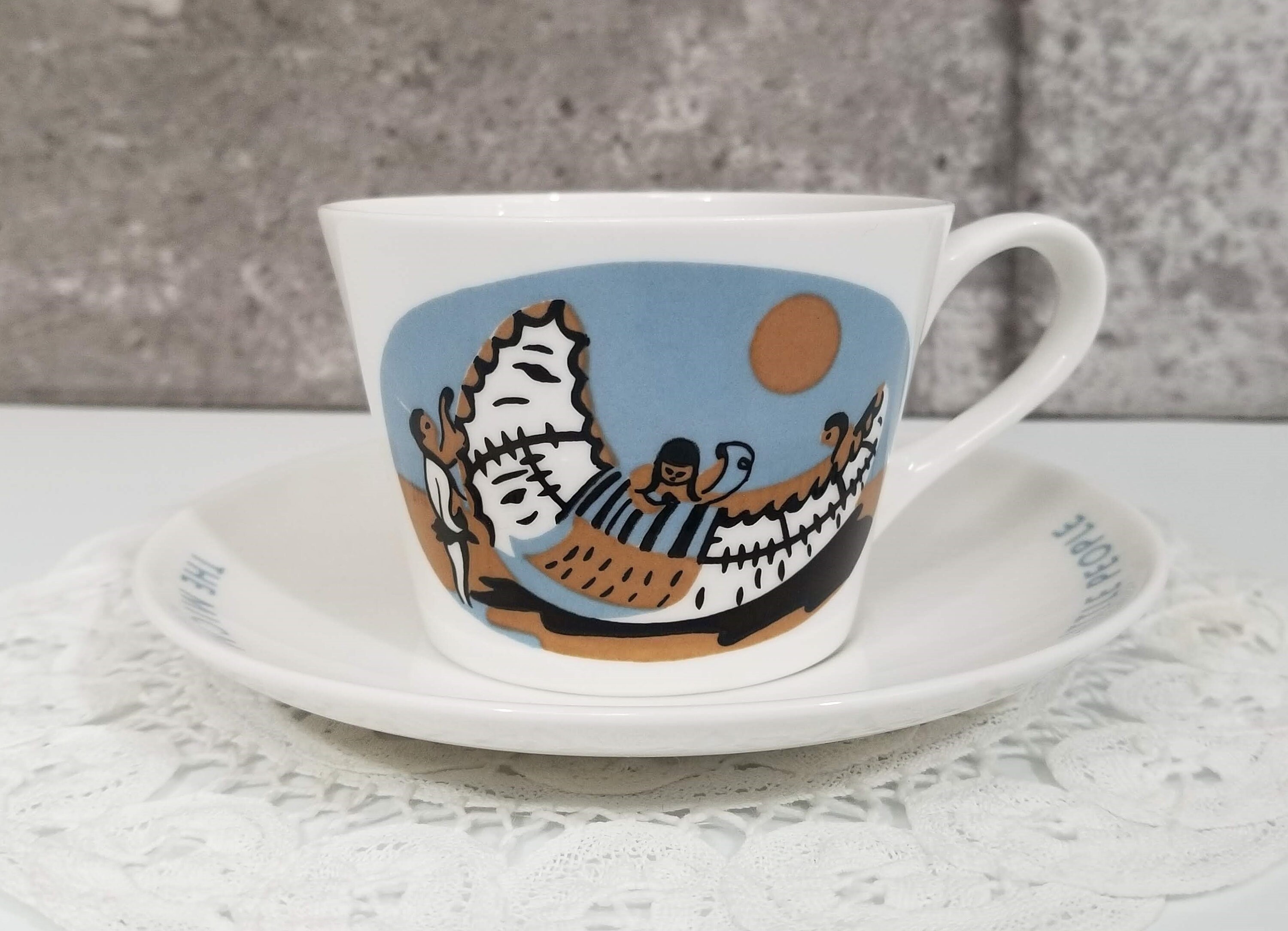 Royal Tuscan Teacup and Saucer, The Micmac Indian Legends 