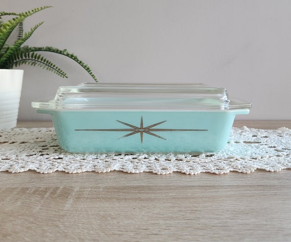 Pyrex Starburst Space Saver, Turquoise, Atomic 575, Casserole Lidded Dish, Collectible Pyrex, Mid Century Home, 1960, Vintage Pyrex