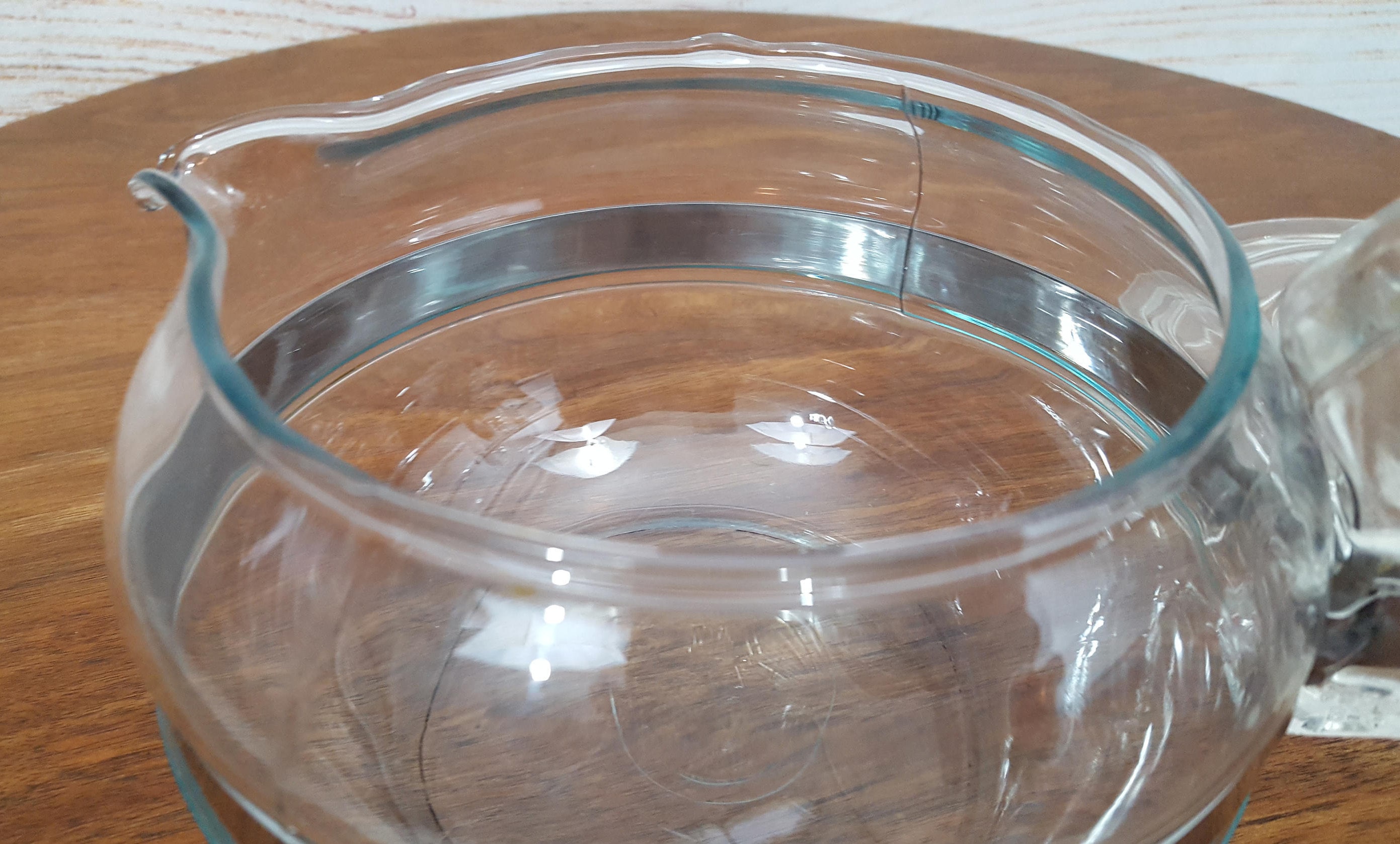 Pyrex Teapot, Flameware, Clear Glass, Stove Top/Flame Proof, Stainless
