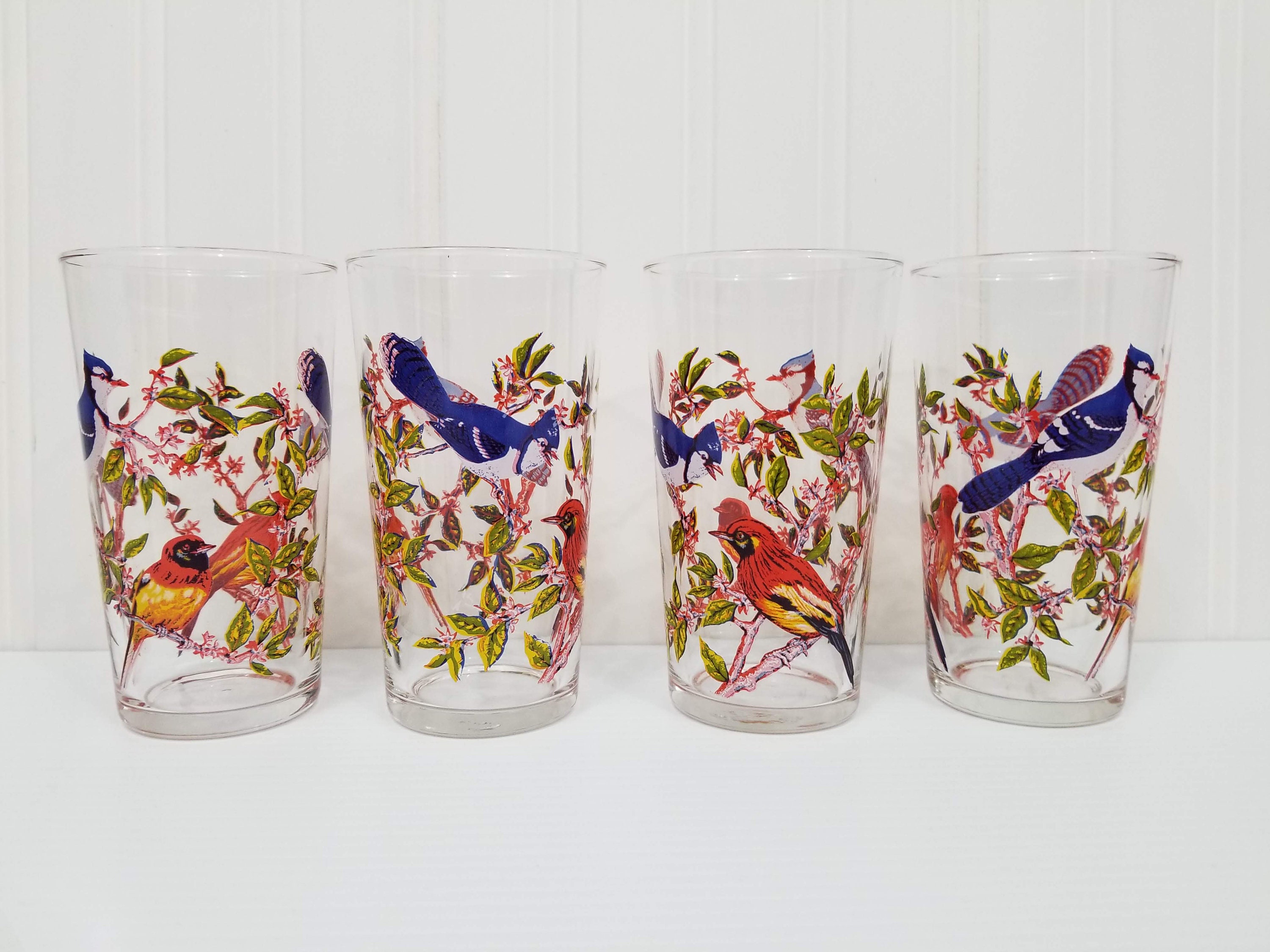 drinking glasses retro