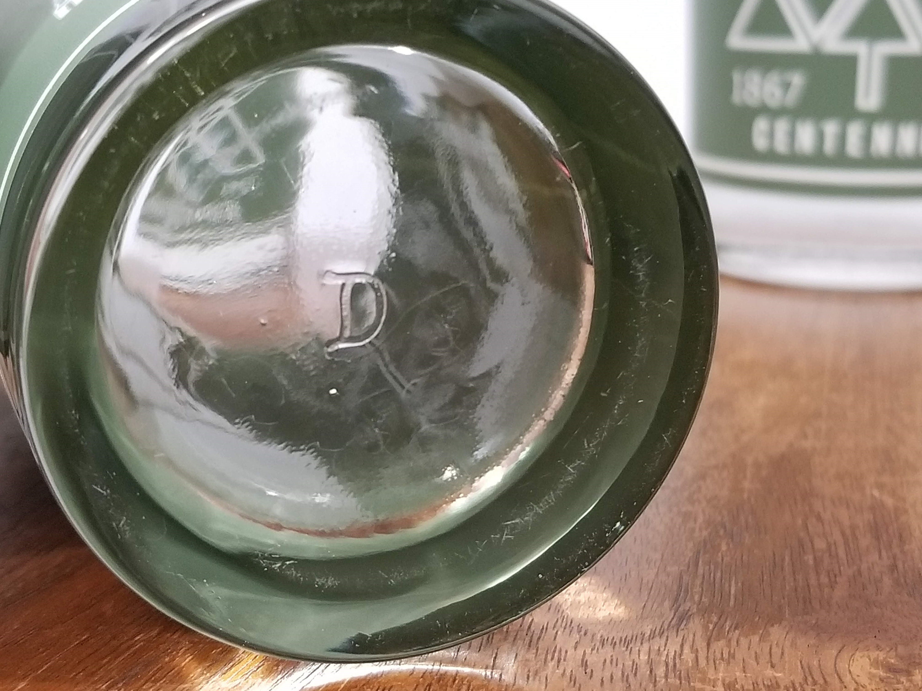 Centennial Canada Glasses Set of 4 in Green by Dominion Glass, 1867