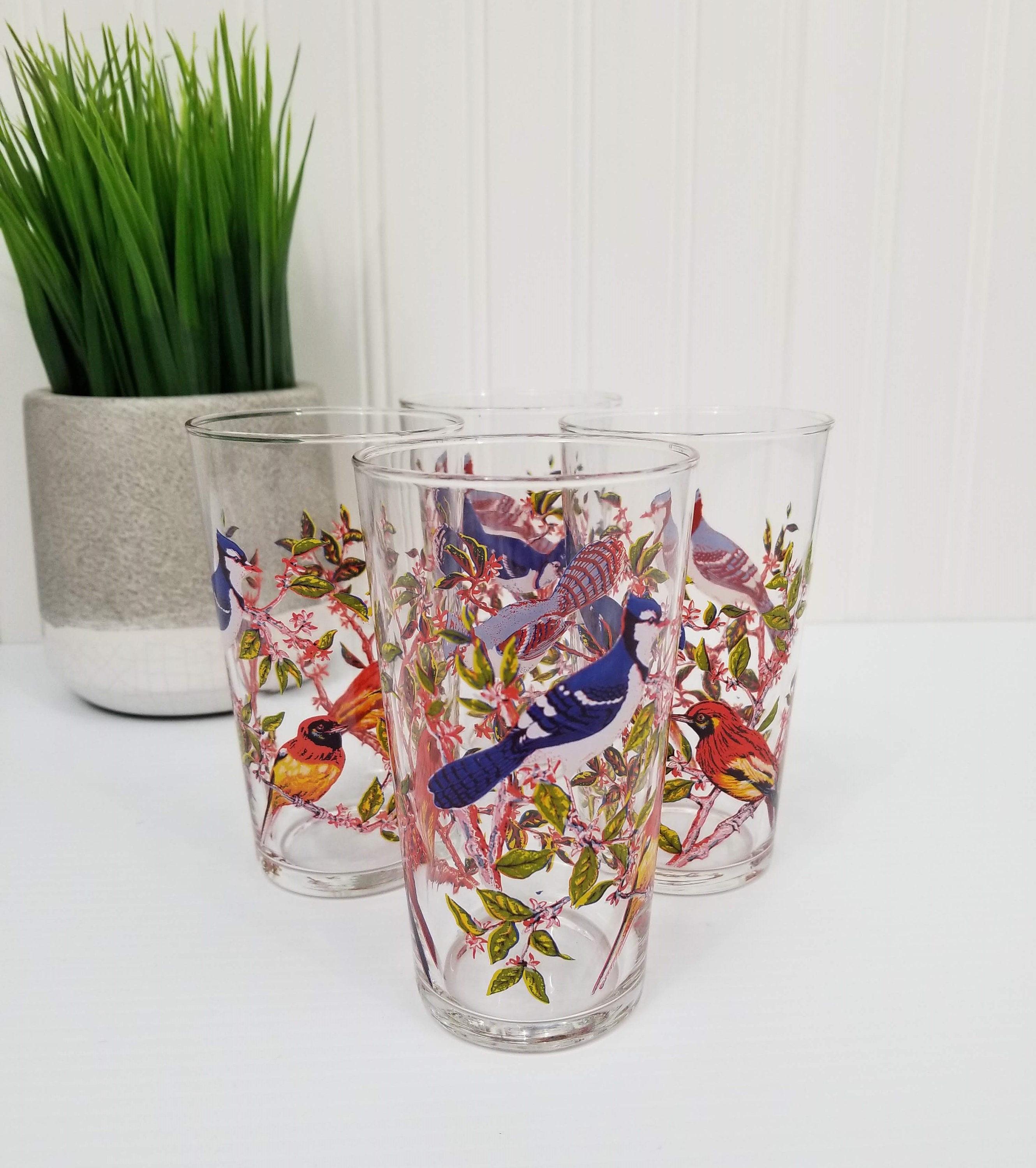 drinking glasses retro