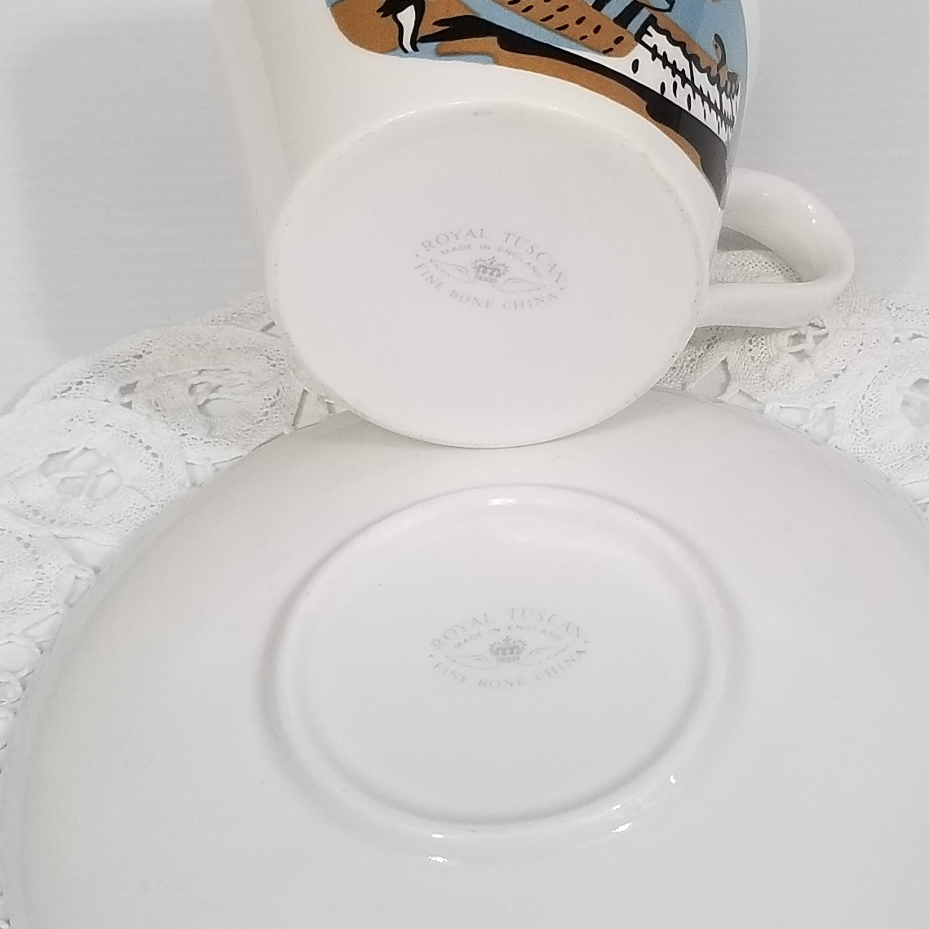 Royal Tuscan Teacup and Saucer, The Micmac Indian Legends ...