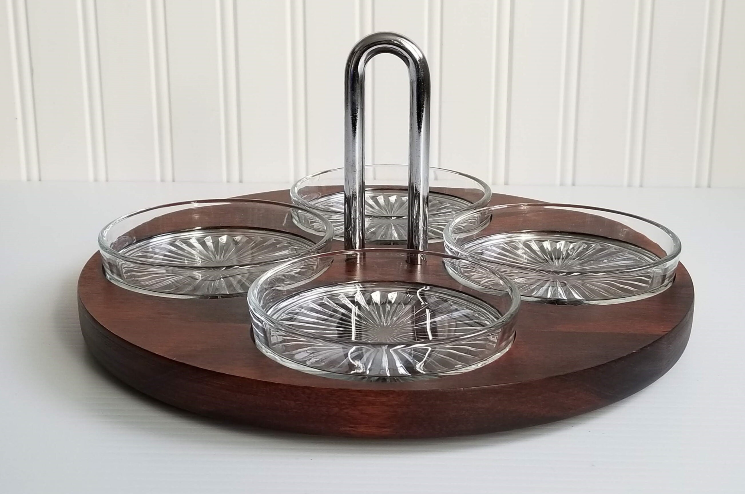 Baribocraft Wood Table Top Condiment Tray, Designer Andre Morin