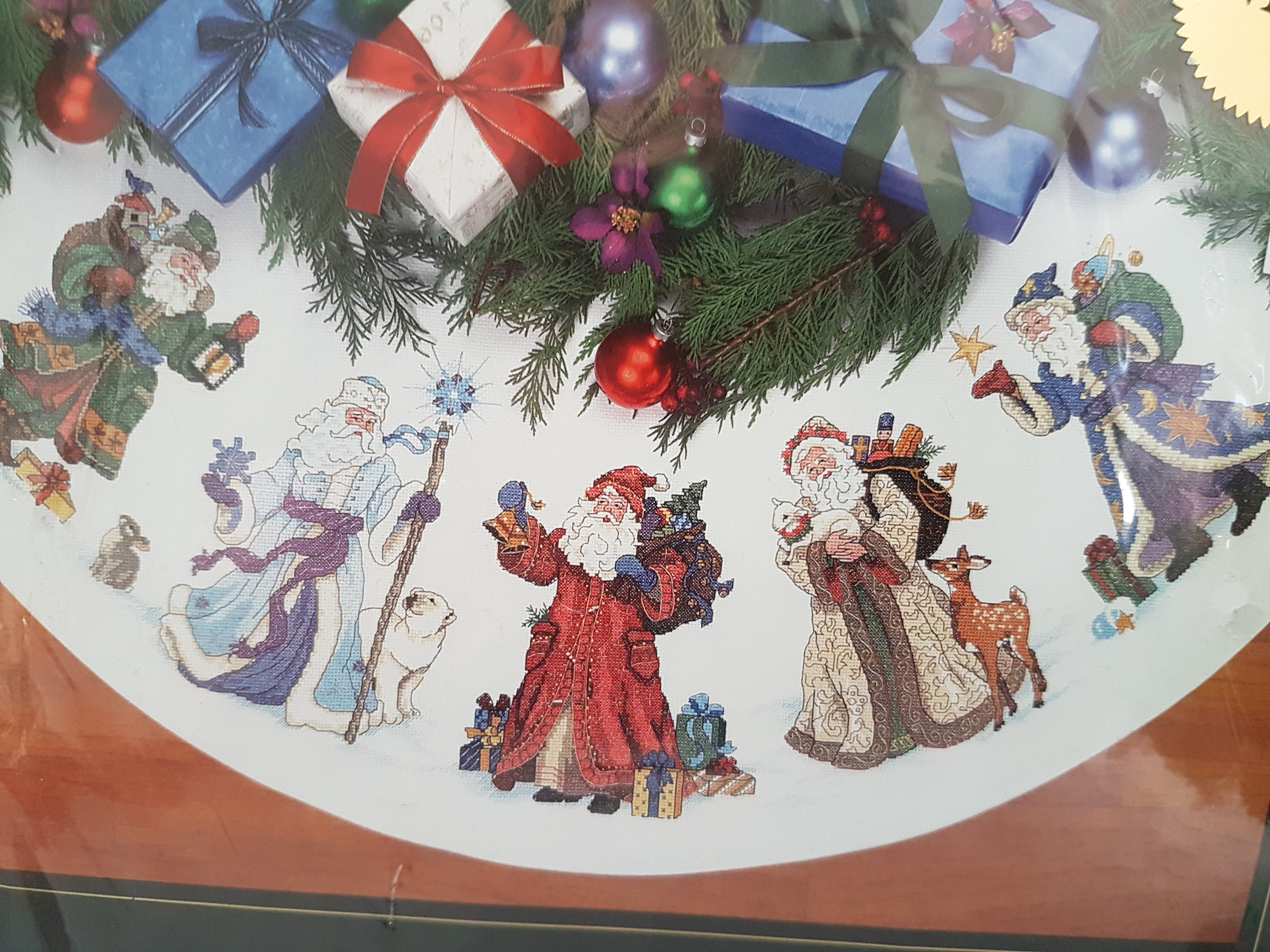 Counted Cross Stitch St. Nicholas Tree Skirt or Table Cover Kit, The