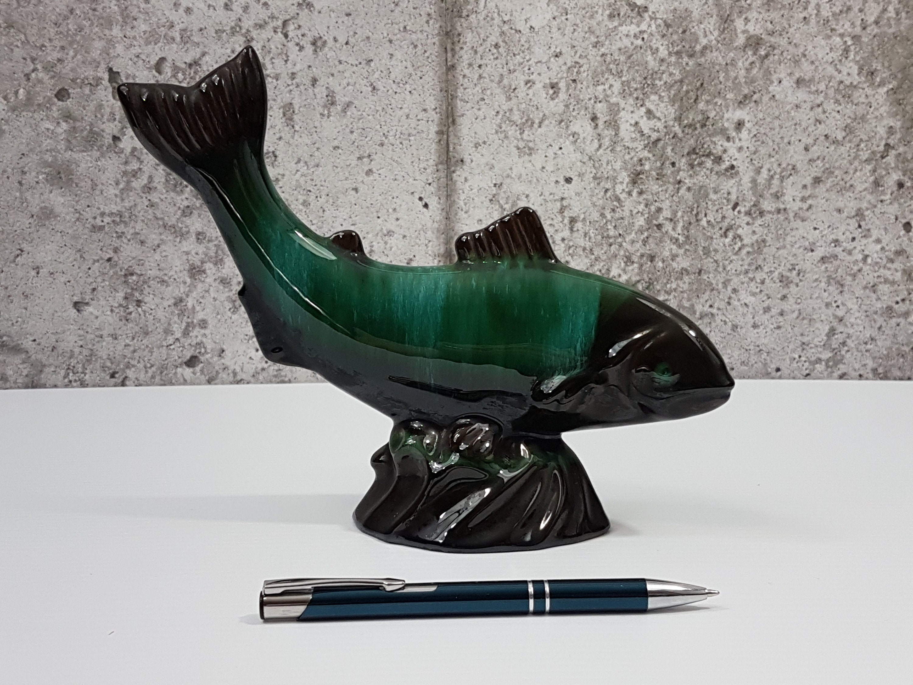 Blue Mountain Pottery BMP Salmon, Trout, Fish, On a Water