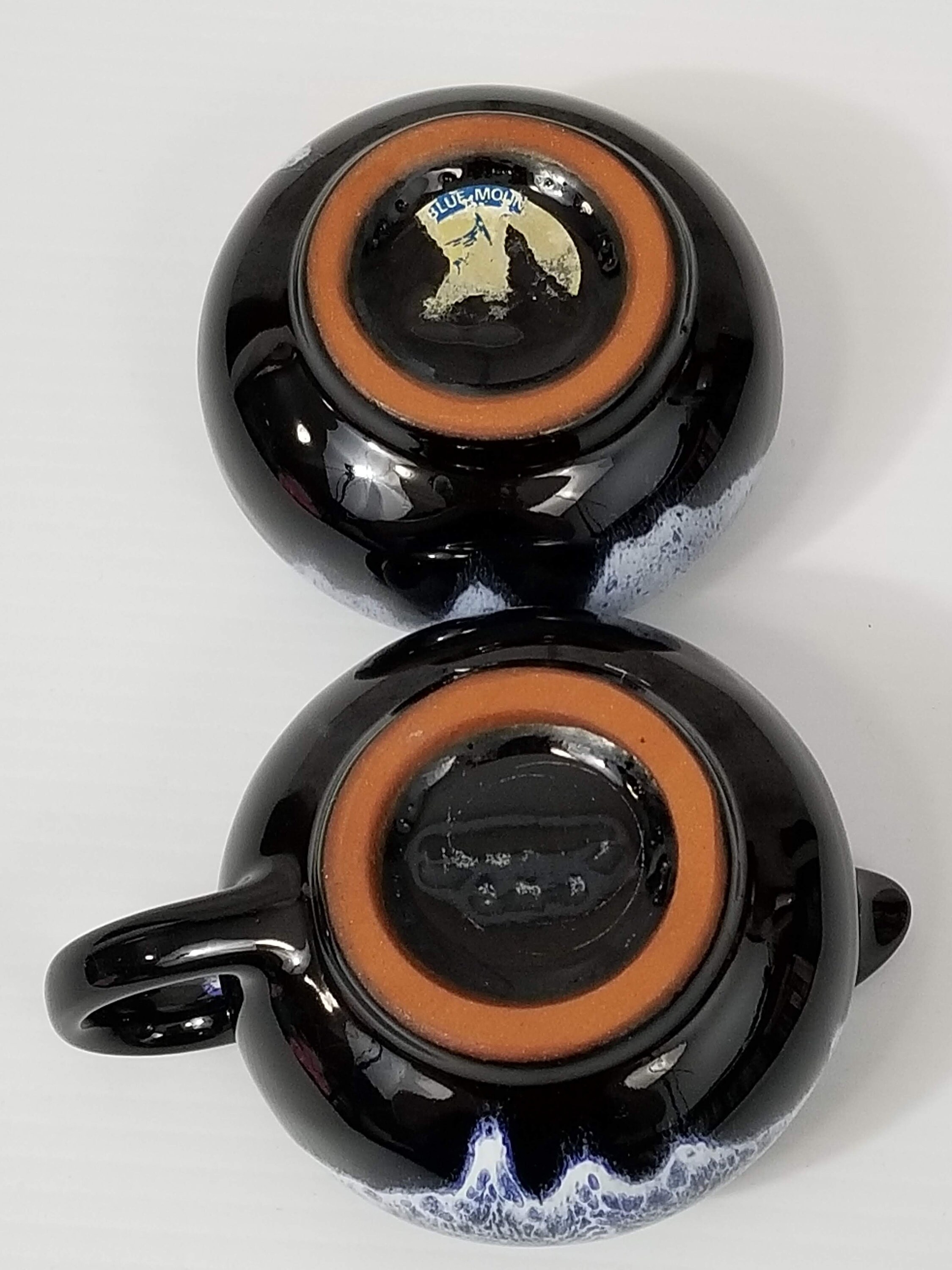 Blue Mountain Pottery Tea Set in Granite Glaze, Includes Serving