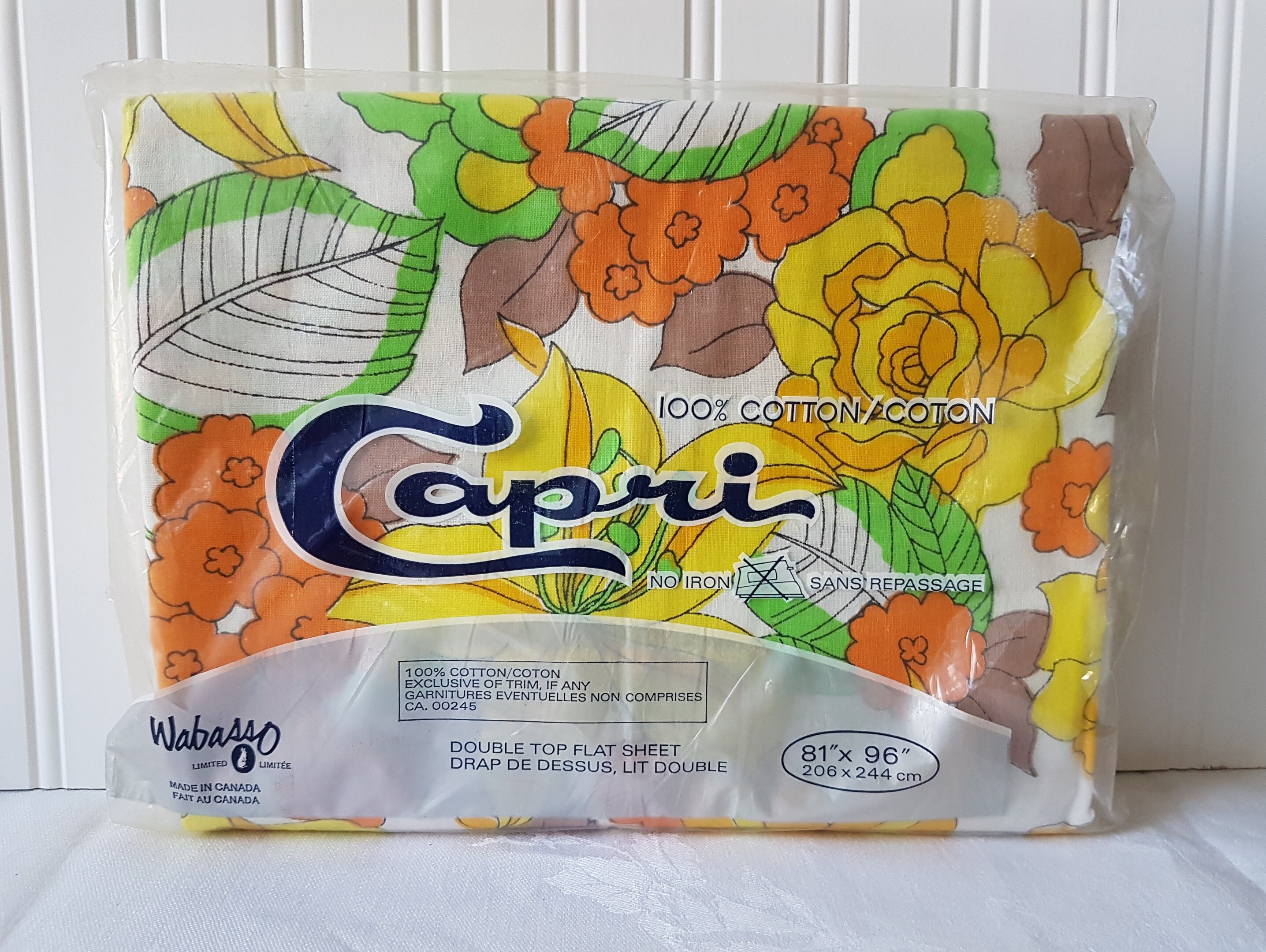 Bright Vintage Double Sheet Set, Complete Set, New in Package, by