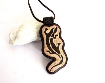 Collar de animales lagarto Regalo de collar tribal Boho collar de buena suerte Regalo de amante de los animales Joyas de Boho Collar de reptiles Collar de reptiles Gecko Collar de reptiles