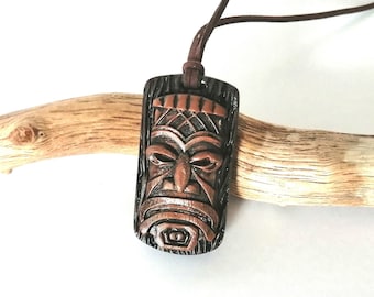Tiki mens woman necklace Protection fertility God jewelry gift Good luck special mens dad boyfriend necklace pendant gift Unique gift idea
