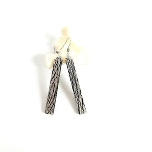 Long statement dangle drop earrings Silver long drop cocktail dainty Modern earrings gift Statement jewelry Handmade Cocktail jewelry gift