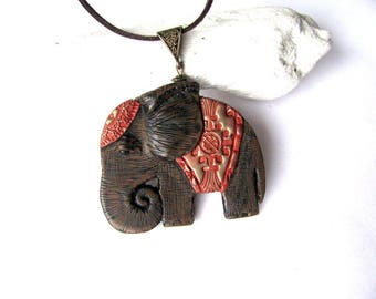 Elephant necklace gift Elephant lover jewelry gift Animal lovers gift Elephant pendant gift for her Cute statement animal necklace gift