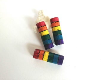 Dreadlocks beads for dreads SET of 3 hair beads Hole 0.39'' LGBTQ hair festival beads Hair accessories Pride flag rasta locs handmade beads