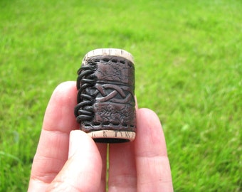 Dreadlocks beads hole- 1.7 cm 0.66" Celtic dread beads SET of 3 Hair Hippie accessories Dreadlocks jewelry Birthday dread Rasta hair jewelry