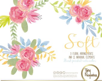 Clipart Acuarela Png Flores Marcos Orillas Fondos Para Etsy
