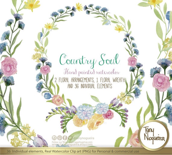 Wedding Flowers Invitations Cards Quotes Watercolor Etsy