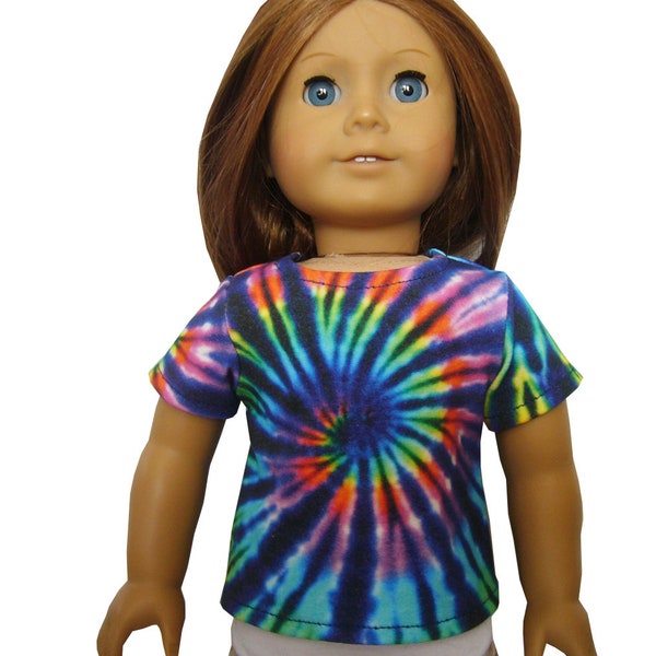TIE DYE T-Shirt Top made for 18" Dolls Doll Clothes Snap Closure! Hippy Costume