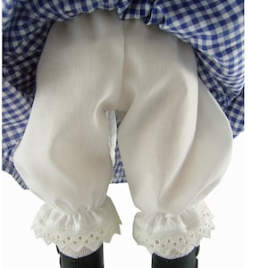 White Bloomers Undergarment handmade to fit 18" American Girl Dolls
