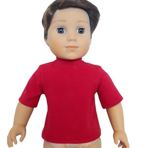 Red T-Shirt American Made to fit 18&quot; Dolls such as Boy Doll Logan