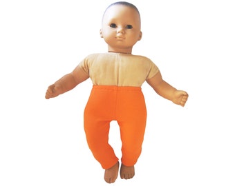 Made to fit 15" Dolls such as American Girl Bitty Baby Doll Clothes Twins Orange Leggings