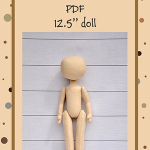 PDF, Cloth Doll Pattern,PDF Sewing Tutorial,Soft Doll Pattern