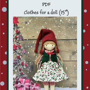 PDF clothes for christmas gnome , Anna Doll,  Mary Doll Pattern PDF Sewing Tutorial,