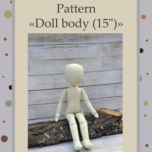 PDF, Cloth Doll Pattern 15 " ,Anna Doll,Soft Doll Pattern