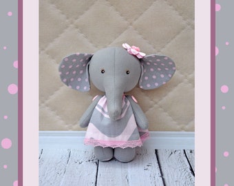 pdf pattern elephant 9" sewing tutorial